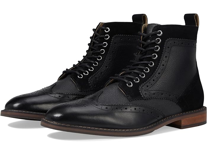 () XeCV[ A_X Y tBlK ECO eBbv u[g Stacy Adams men Stacy Adams Finnegan Wing Tip Boot Black Multi