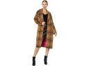 () AFbNtB[ fB[X xebh vCh R[g Avec Les Filles women Avec Les Filles Belted Plaid Coat Camel/Black