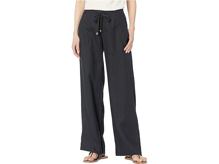 () [ t[ fB[X l Ch-bO pc LAUREN Ralph Lauren women LAUREN Ralph Lauren Linen Wide-Leg Pants Polo Black