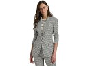 () [ t[ fB[X nEhgD[X Rbguh cC u[U[ LAUREN Ralph Lauren women LAUREN Ralph Lauren Houndstooth Cotton-Blend Twill Blazer Black/Mascarpone Cream