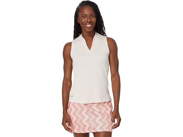 (取寄) アディダス ゴルフ レディース アルティメット365 テクスチャー スリーブレス ポロ adidas Golf women adidas Golf Ultimate365 Textured Sleeveless Polo Putty Mauve