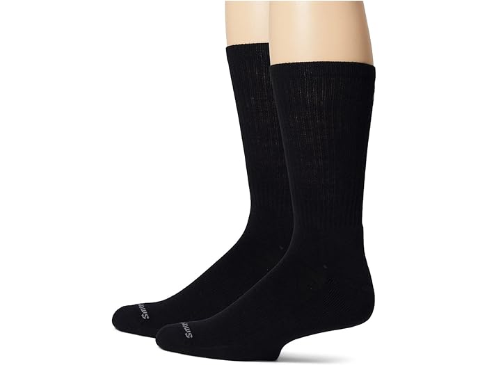 () ޡȥ  ֥ǥ å  롼 2-ѥå å Smartwool men Smartwool Everyday Solid Rib Crew 2-Pack Socks Black