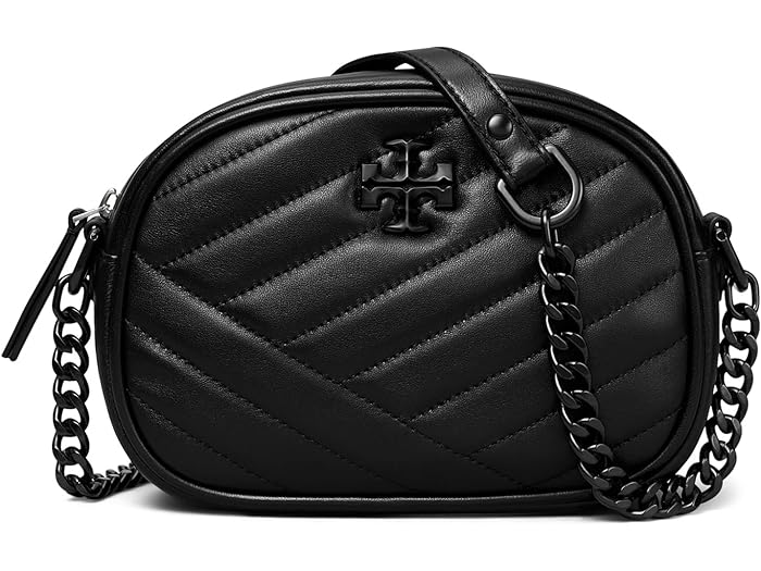 () g[o[` fB[X L VFu pE_[ R[ebh X[ J obO Tory Burch women Tory Burch Kira Chevron Powder Coated Small Camera Bag Black/Silver