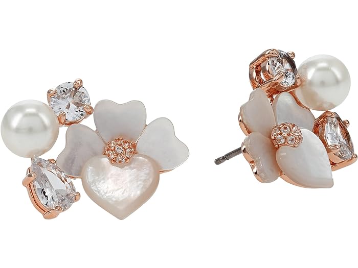 (取寄) ケイトスペード レディース プレシャス パンジー クラスタ スタッズ イヤリングス Kate Spade New York women Kate Spade New York Precious Pansy Cluster Studs Earrings White Multi