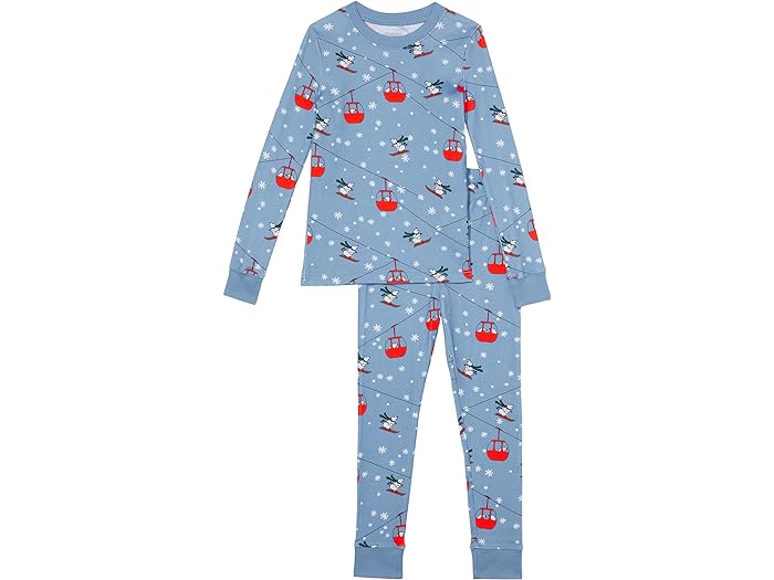 () GGr[ LbY I[KjbN Rbg tBbeBh pW} (rbO LbY) L.L.Bean kids L.L.Bean Organic Cotton Fitted Pajamas (Big Kids) Soft Blue Skiing Bear