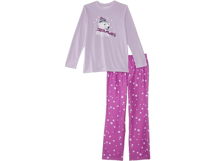 () GGr[ LbY tl pW} (rbO LbY) L.L.Bean kids L.L.Bean Flannel Pajamas (Big Kids) Lavender Ice Bear