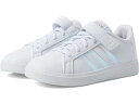 () AfB_X LbY K[Y Oh R[g 2.0 GXeBbN (g Lbh/rbO Lbh) adidas Kids girls adidas Kids Grand Court 2.0 Elastic (Little Kid/Big Kid) White/Iridescent/White