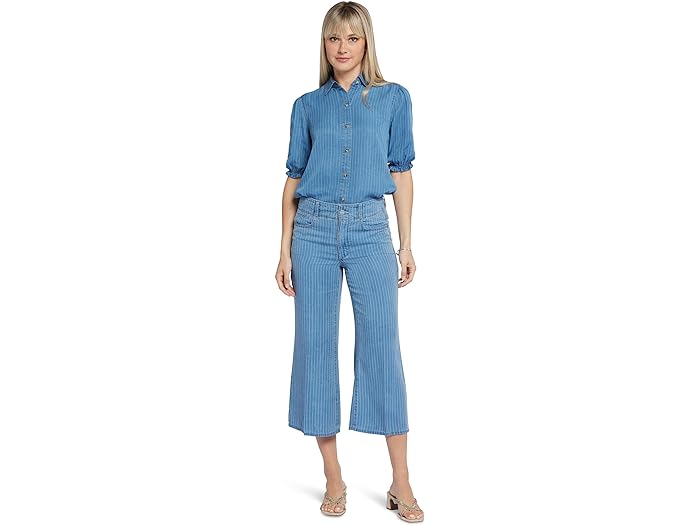 () ̥磻ǥ ǥ ֥ꥸå 磻 å ץ NYDJ women NYDJ Brigitte Wide Leg Capri Light Marine