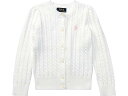 (取寄) ラルフローレン キッズ ガールズ ケーブル ニット コットン カーディガン (リトル キッズ) Polo Ralph Lauren Kids girls Cable Knit Cotton Cardigan (Little Kids) Warm White/French Pink Pony Player