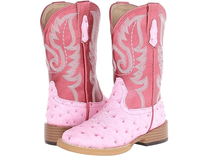 (取寄) ローパー キッズ ガールズ スクエア トゥ オストリッチ (トドラー/リトル キッド) Roper Kids girls Square Toe Ostrich (Toddler/Little Kid) Pink/Red