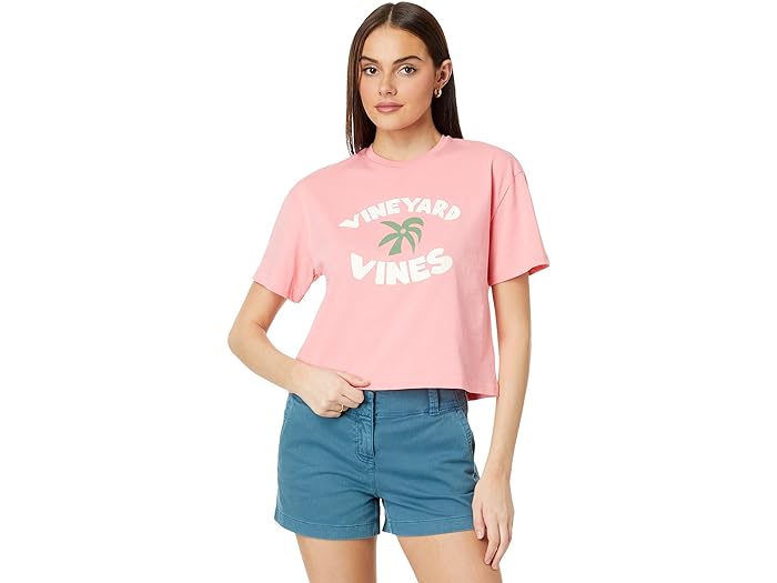 () B[h@CY fB[X p[ c[ Nbv Ss T Vineyard Vines women Vineyard Vines Palm Tree Crop Ss T Cayman