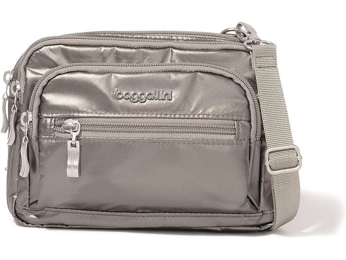 () obK[j fB[X gv Wbv obO Baggallini women Baggallini Triple Zip Bagg Gunmetal Metallic