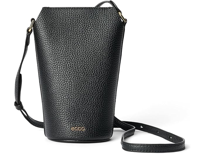 ()  ݥå Хå ECCO Pot Bag Black Pebbled Leather