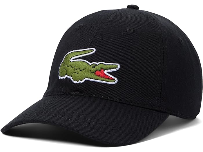 () RXe Y [W NR S Rbg Lbv Lacoste men Lacoste Large Croc Logo Cotton Cap Black