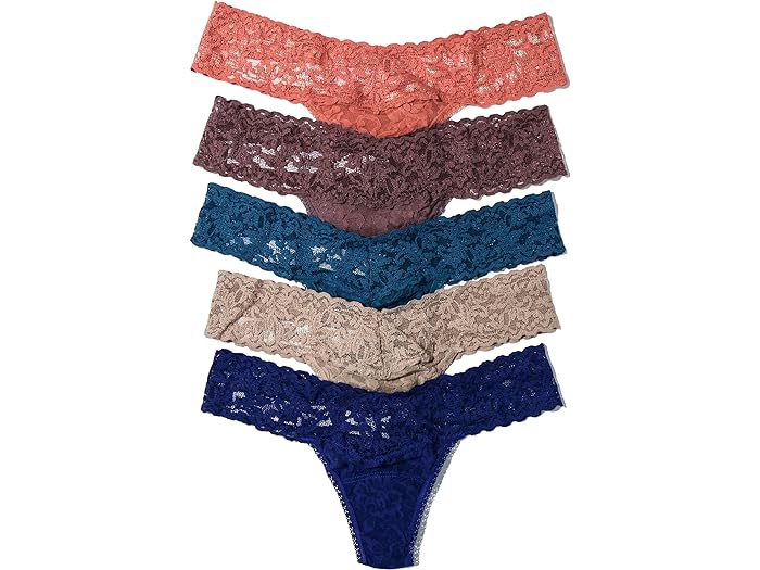 () ϥ󥭡 ѥ󥭡 ǥ ˥㡼 졼  饤 ȥ 5-ѥå Hanky Panky women Hanky Panky Signature Lace Low Rise Thong 5-Pack Nightshadow Blue Crystal Blue Cana...