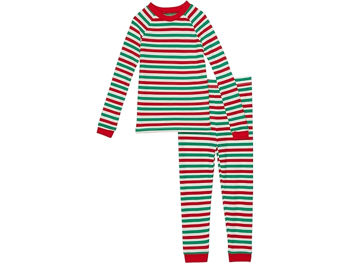 () pW}} LbY `[ Gt O Pj Zbg (g LbY/rbO LbY) Pajamarama kids Pajamarama Team ELF Long PJ Set (Little Kids/Big Kids) Red/Green/White Stripe