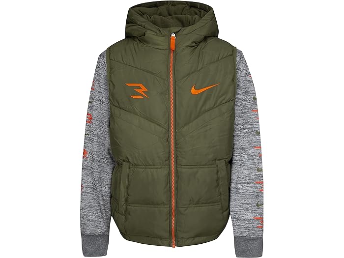 (取寄) ナイキ3ブランドキッズ ボーイズ プレゲーム ジャケット (ビッグ キッズ) Nike 3BRAND Kids boys Nike 3BRAND Kids Pregame Jacket (Big Kids) Rough Green