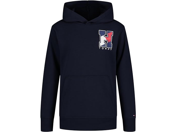 (取寄) トミーヒルフィガー キッズ ガールズ ラージ ヒルフィガー プルオーバー ブーディ (リトル キッド) Tommy Hilfiger Kids girls Tommy Hilfiger Kids Large Hilfiger Pullover Hoodie (Little Kid) Navy Blazer