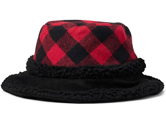 () obWF[~VJ fB[X pb`[N oPbg nbg Badgley Mischka women Badgley Mischka Patchwork Bucket Hat Red/Black