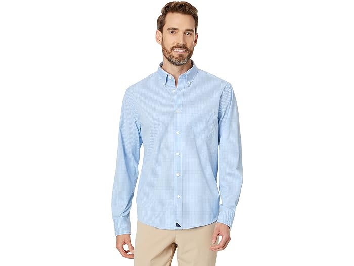 (取寄) アンタックイット メンズ リンクル-フリー パフォーマンス グリフィン シャツ UNTUCKit men UNTUCKit Wrinkle-Free Performance Griffin Shirt Light Blue