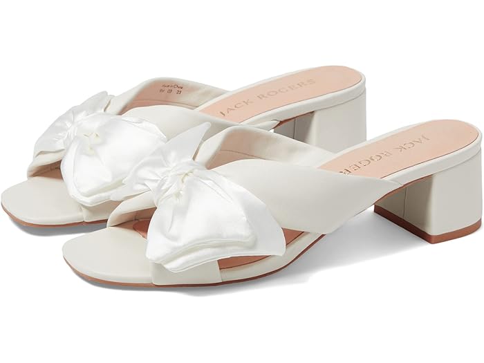 () å 㡼 ǥ ǥ֥ ߥå ҡ Jack Rogers women Debra Mid Heel Whi...
