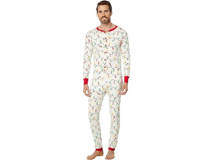 () ȥ ֥롼 ϥ Х ϥȥ꡼ ˥å ۥǥ 饤 ˥  Little Blue House by Hatley Little Blue House by Hatley Unisex Holiday Lights Union Suit Natural