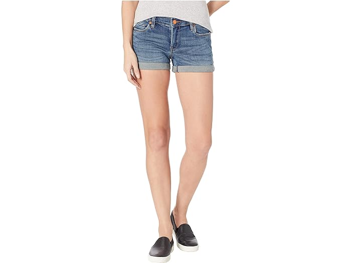 取寄 ブランクニューヨーク レディース ザ フルトン デニム ロール アップ ショーツ イン ブルー スティール Blank NYC women Blank NYC The Fulton Denim Roll Up Shorts in Blue Steel Blue …