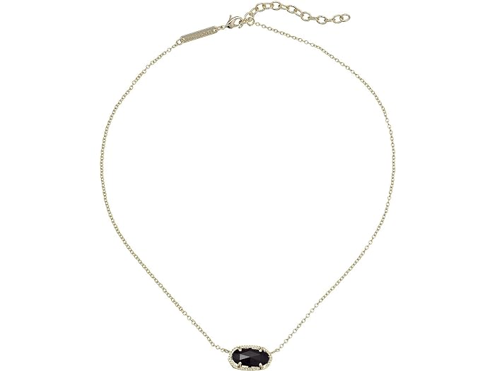 () PhXRbg fB[X CCU y_g lbNX Kendra Scott women Kendra Scott Elisa Pendant Necklace Gold/Black Opaque Glass