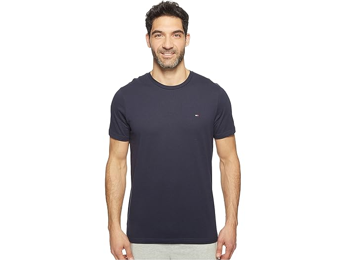 (取寄) トミーヒルフィガー メンズ ショート スリーブ コア フロッグ クルー ネック ティー Tommy Hilfiger men Short Sleeve Core Flag Crew Neck Tee Dark Navy