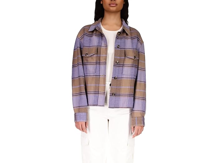 取寄 サンクチュアリ レディース スタートストラック シャケット Sanctuary women Sanctuary Startstruck Shacket Violet Plaid