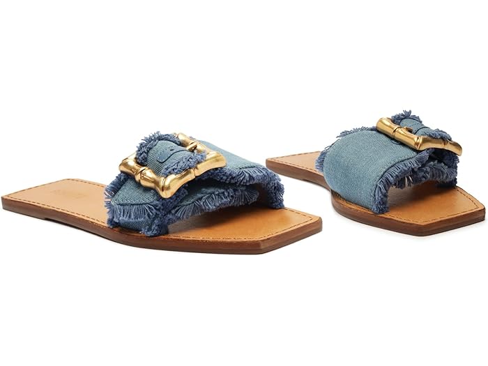 (取寄) シュッツ レディース エノラ フラッツ Schutz women Schutz Enola Flat Azul /Summer Jeans