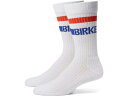 (取寄) ビルケンシュトック コットン クルー ストライプ ソックス Birkenstock Cotton Crew Stripe Socks White(4)