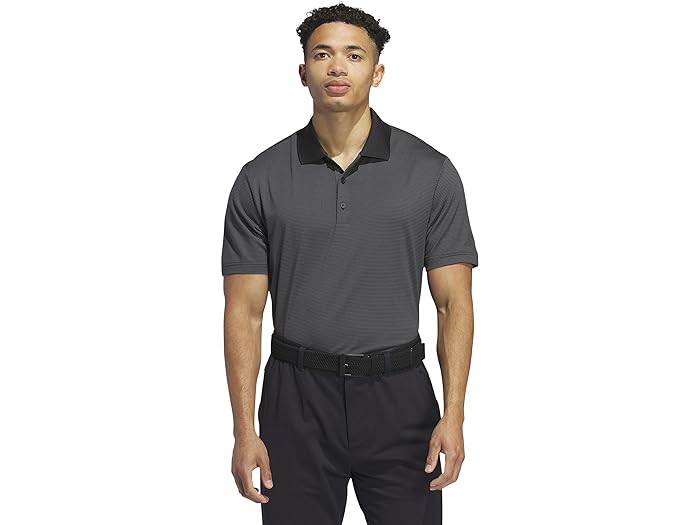 (取寄) アディダス ゴルフ メンズ オットマン ショート スリーブ ポロ adidas Golf men Ottoman Short Sleeve Polo Black/Grey Six