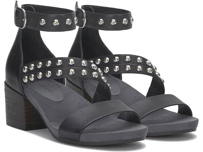(取寄) ラッキーブランド レディース スタデッド ヒールド サンダル Lucky Brand women Piah Studded Heeled Sandal Black