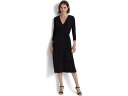 (取寄) ローレン ラルフローレン レディース ジャージー-マット ミディ ドレス LAUREN Ralph Lauren women Jersey-Matte...