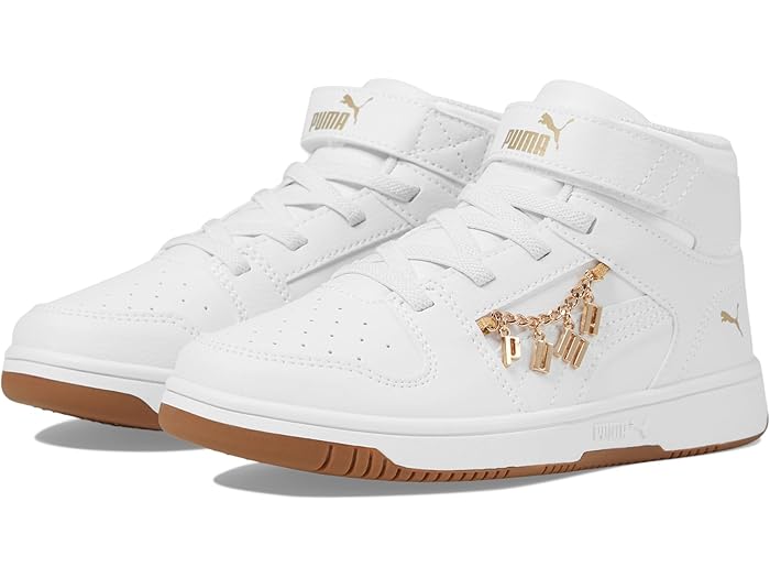 (取寄) プーマ キッズ キッズ リバウンド レイアップ (リトル キッド) PUMA Kids kids PUMA Kids Rebound Layup (Little Kid) Puma White/Puma White/Puma Goldのサムネイル