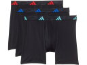 (取寄) アディダス メンズ アスレチック フィット マイクロファイバー ボクサー ブリーフ アンダーウェア 3-パック adidas men Athletic Fit Microfiber Boxer Brief Underwear 3-Pack Black/Team Royal Blue/Better Scarlet