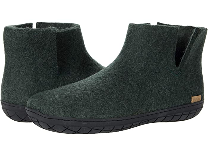 (取寄) グレーラップ ウール ブーツ ラバー アウトソール Glerups Wool Boot Rubber Outsole Forest/Black Rubber