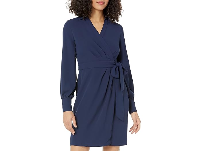 (取寄) ローレン ラルフローレン レディース ダブルフェイス ジョーゼット ラップ ドレス LAUREN Ralph Lauren women LAUREN Ralph Lauren Double-Faced Georgette Wrap Dress French Navy