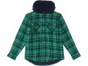 (取寄) エルエルビーン キッズ フリース ライン フランネル シャツ フーデット プレイド (ビッグ キッズ) L.L.Bean kids Fleece Li...
