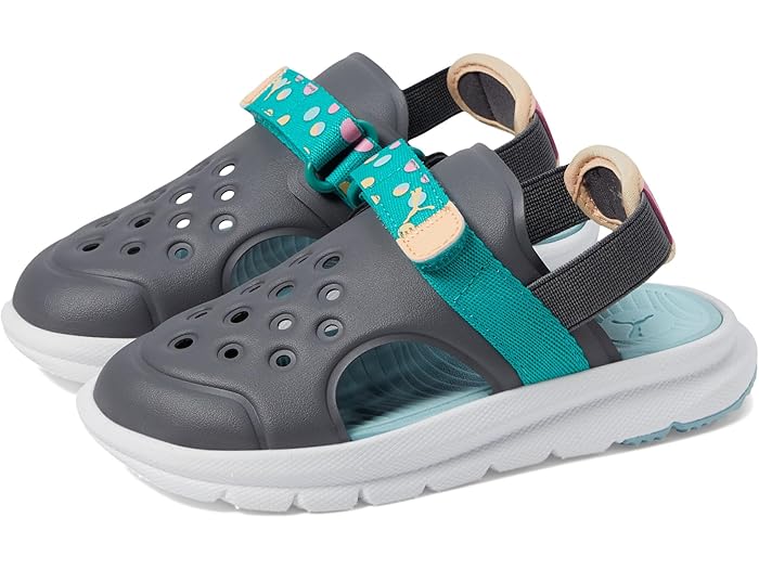 (取寄) プーマ キッズ キッズ イバルブ サンダル サマー キャンプ オルタネイト クロージャー (リトル キッド) PUMA Kids kids Evolve Sandal Summer Camp Alternate Closure (Little Kid) Cool Dark Gray/Sparkling Green/Turquoise Surf