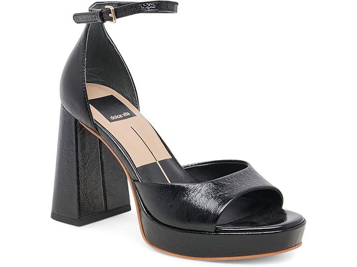 () ɥ ǥ Dolce Vita women Pandro Midnight Crinkle Patent