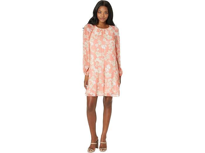 (取寄) トミーヒルフィガー レディース ロング スリーブ サセックス フローラル シフォン トラピーズ Tommy Hilfiger women Tommy Hilfiger Long Sleeve Sussex Floral Chiffon Trapeze Bloom/Neutralのサムネイル