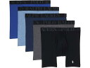 (取寄) ラルフローレン メンズ 5-パック ストレッチ フィット クラシック ボクサー ブリーフ Polo Ralph Lauren men 5-Pack Stretch Fit Classic Boxer Briefs Polo Black/Charcoal Heather/Pale Royal Heather/Blue Saturn/Monro
