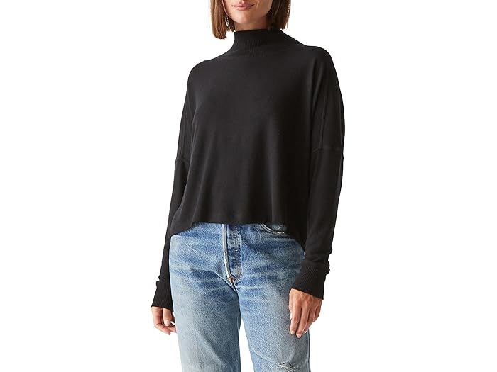 (取寄) マイケル スターズ レディース フリーダ モック ネック トップ Michael Stars women Michael Stars Frida Mock Neck Top Black 1
