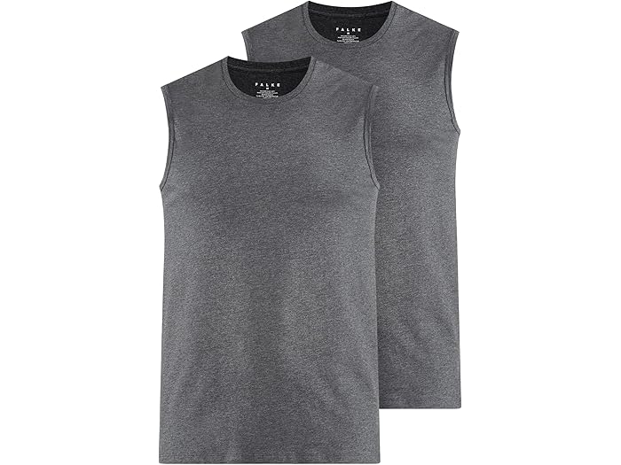 (取寄) ファルケ メンズ デイリー コンフォート クルー ネック マッスル シャツ 2-パック Falke men Daily Comfort Crew Neck Muscle Shirt 2-Pack Grey (Dark Grey/Heather 3278)