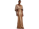 (取寄) ローレン ラルフローレン レディース メタリック ニット ツイスト-フロント ケープ ガウン Lauren Ralph Lauren women Me...