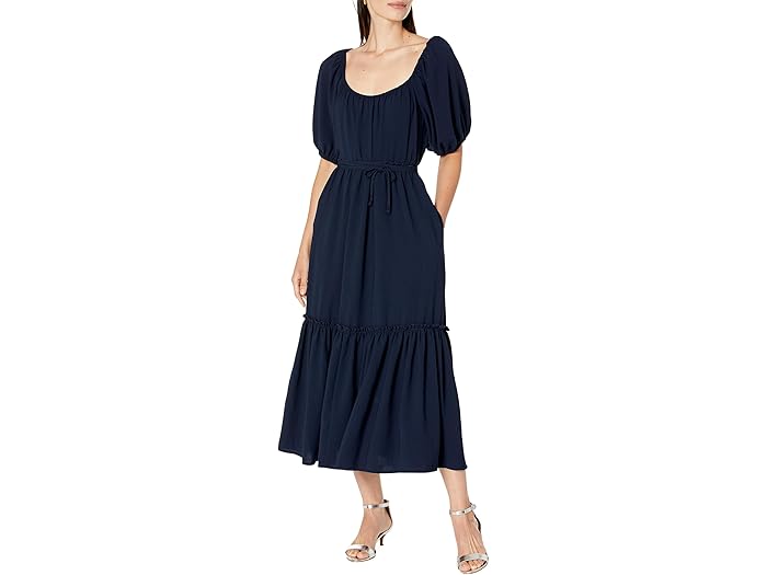 (取寄) カレンケーン レディース パフ スリーブ ドレス Karen Kane women Karen Kane Puff Sleeve Dress Navy