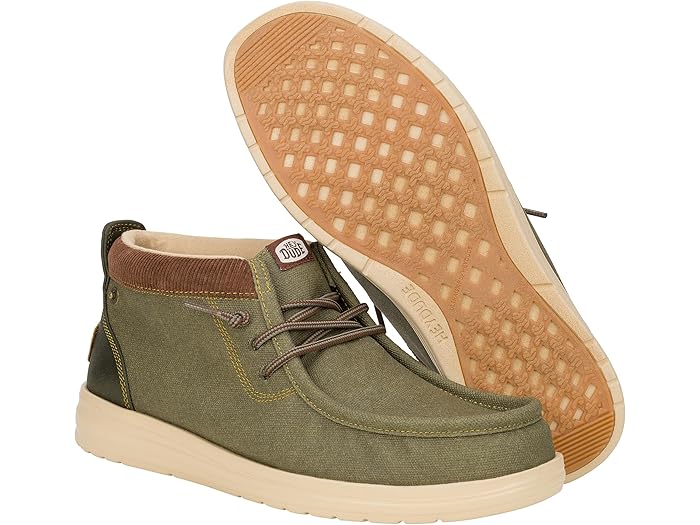 (取寄) ヘイ デュード メンズ ウォーリー ミッド ワークウェア Hey Dude men Wally Mid GripR Workwear Dusty Olive