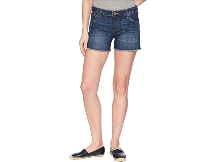 (取寄) カット フロム ザ クロス レディース ギジェット フレイ ジーン ショーツ KUT from the Kloth women Gidget Fray Jean Shorts Stimulating/Dark